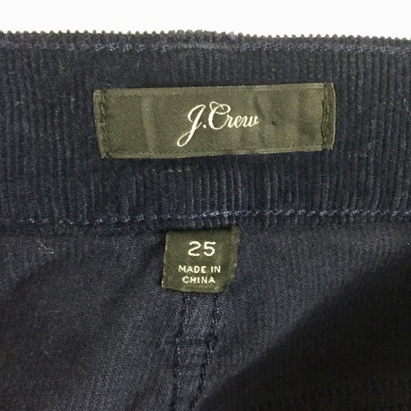 J. Crew 9" High Rise Toothpick Corduroy Pants, Navy - Picture 5 of 8